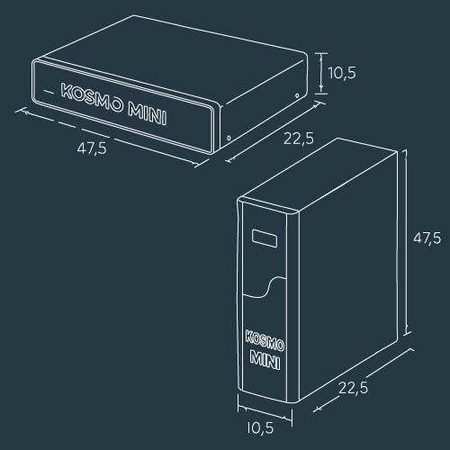 dimensioni depuratore osmosi inversa sottolavello kosmo mini