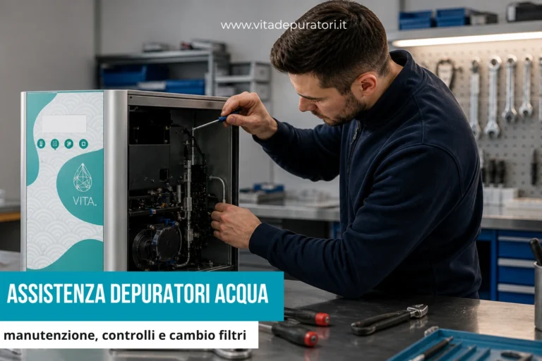 Depuratore acqua per casa: cucina moderna con installazione sottolavello e rubinetto dedicato