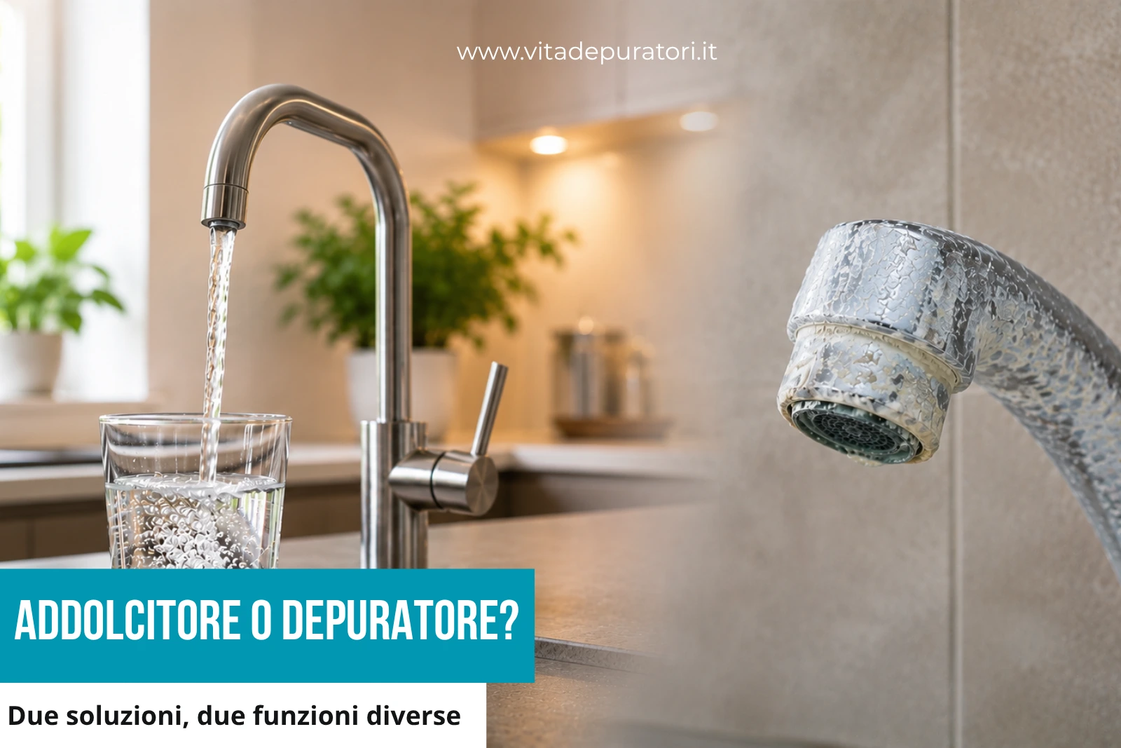 Differenza tra addolcitore e depuratore dell'acqua in ambiente domestico